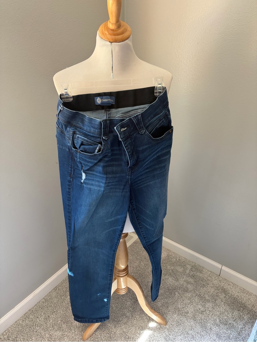 Democracy Dark Blue Skinny Jeans - Stretch High-Rise
